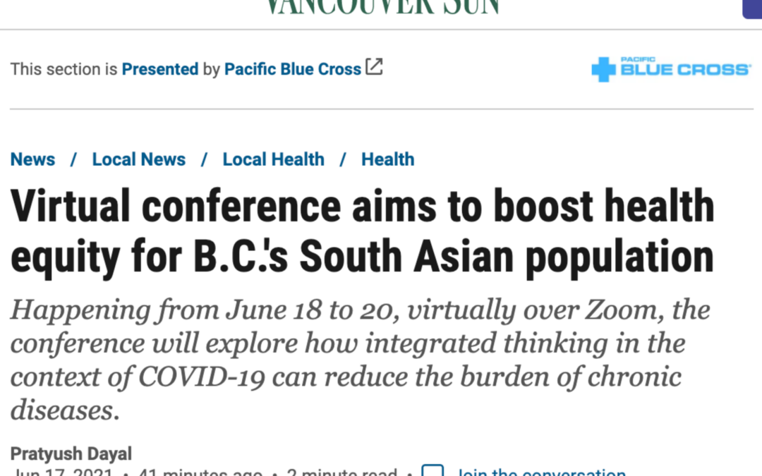 Vancouver Sun: Virtual conference aims to boost health equity for B.C.’s South Asian population